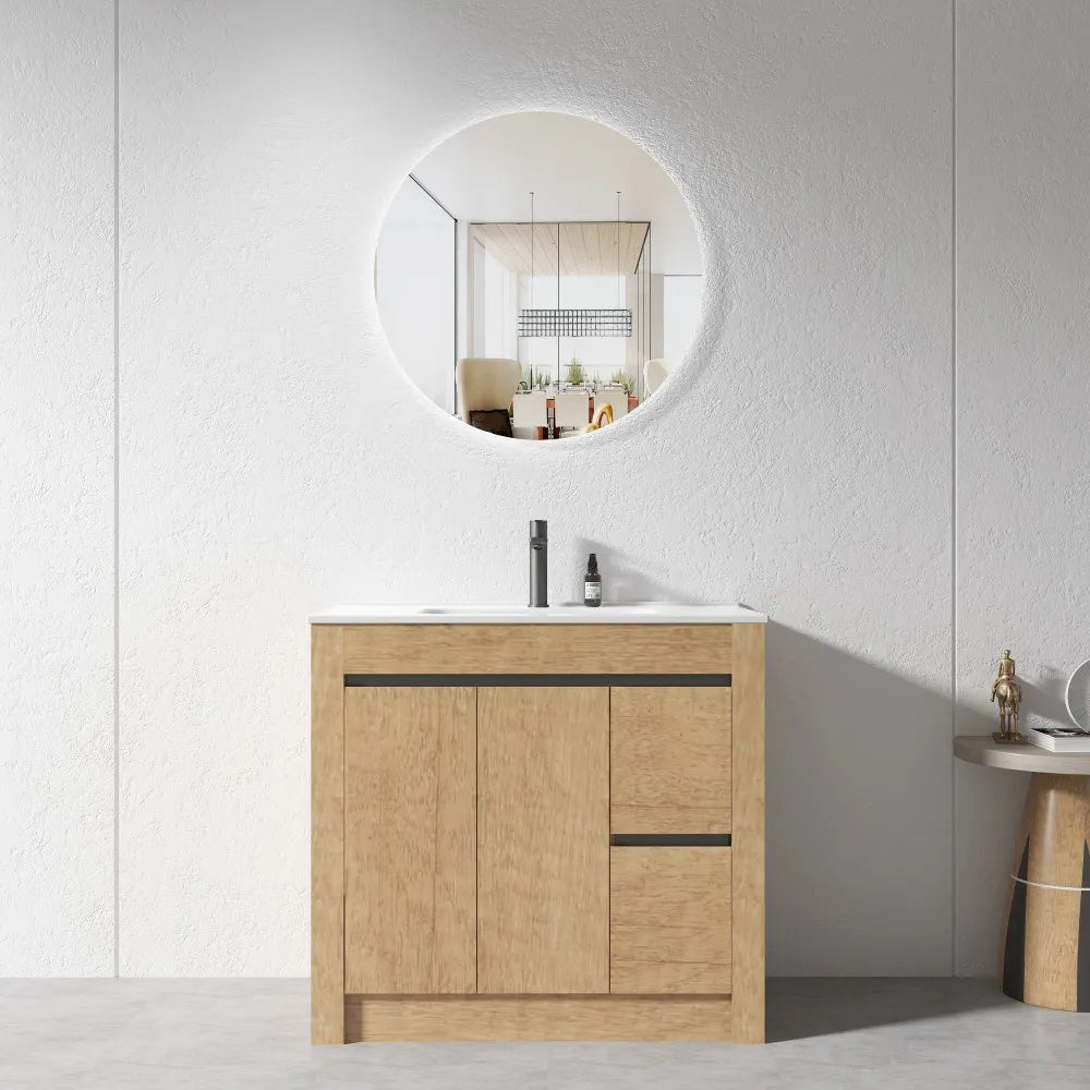 900MM BC7 PLYWOOD FLOOR STANDING VANITY WITH CERAMIC TOP - The Tile Collection™