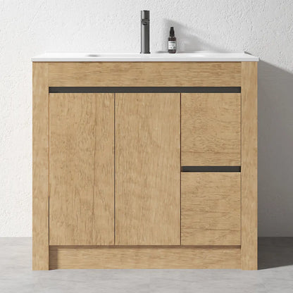 900MM BC7 PLYWOOD FLOOR STANDING VANITY WITH CERAMIC TOP - The Tile Collection™