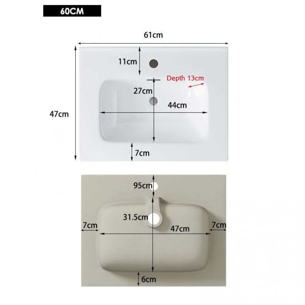BC7 600MM PLYWOOD FLOOR STANDING VANITY WITH CERAMIC TOP - The Tile Collection™