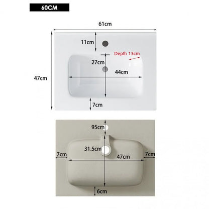BC7 600MM PLYWOOD FLOOR STANDING VANITY WITH CERAMIC TOP - The Tile Collection™