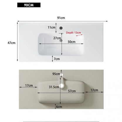 900MM AURA WALL HUNG VANITY GREY | PLYWOOD - The Tile Collection™