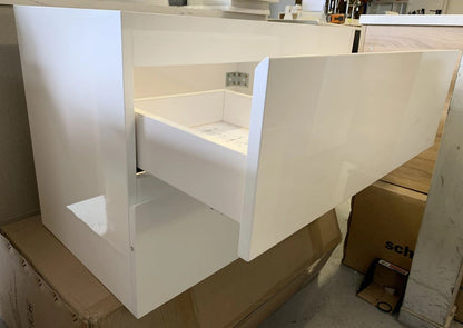 NELSON WALL HUNG VANITY | 1500MM | GLOSS WHITE | PLYWOOD| SINGLE BASIN - The Tile Collection™