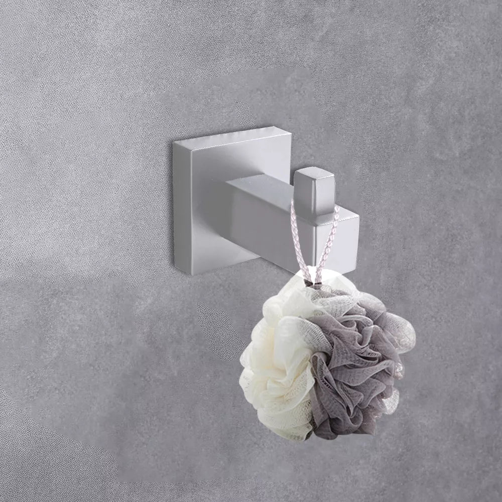 Kriztle Robe Hook Chrome Square Stainless Steel Robe Hook | Modern Bathroom Hardware NZ ...