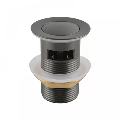 32MM SOLID BRASS BASIN POP UP WASTE WITH OVERFLOW - GUNMETAL GREY - The Tile Collection™
