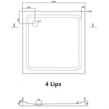 1000X1000MM SQUARE CHROME SHOWER ENCLOSURE KIT - The Tile Collection™