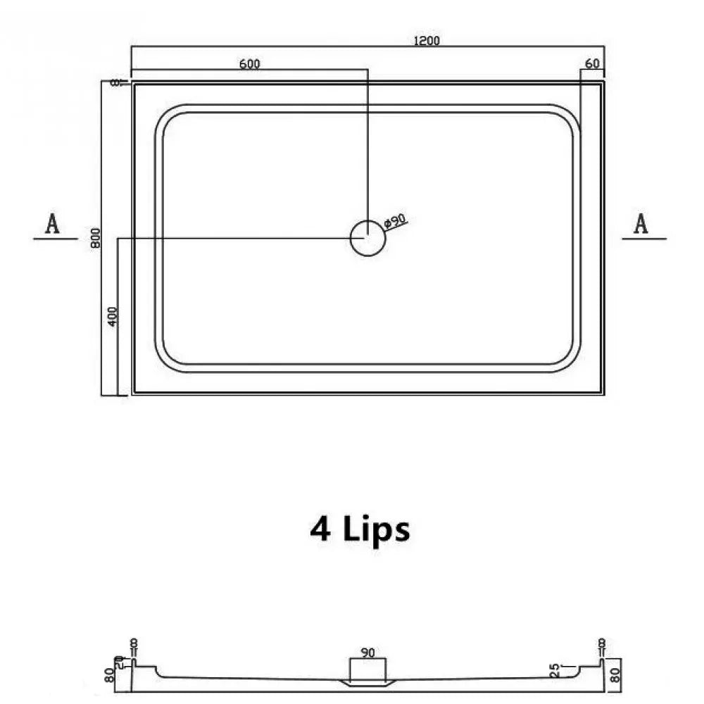 1200X800MM CHROME SLIDING DOOR SHOWER ENCLOSURE - 2 SIDED - The Tile Collection™