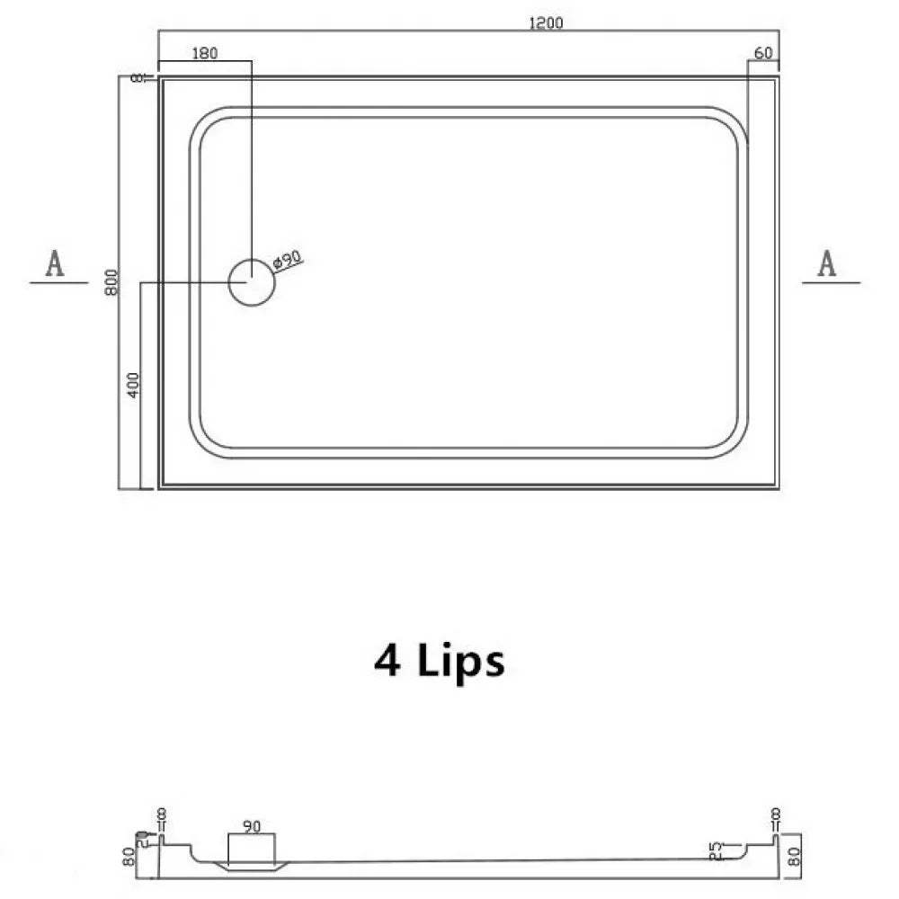 1200X800MM CHROME SLIDING DOOR SHOWER ENCLOSURE - 2 SIDED - The Tile Collection™