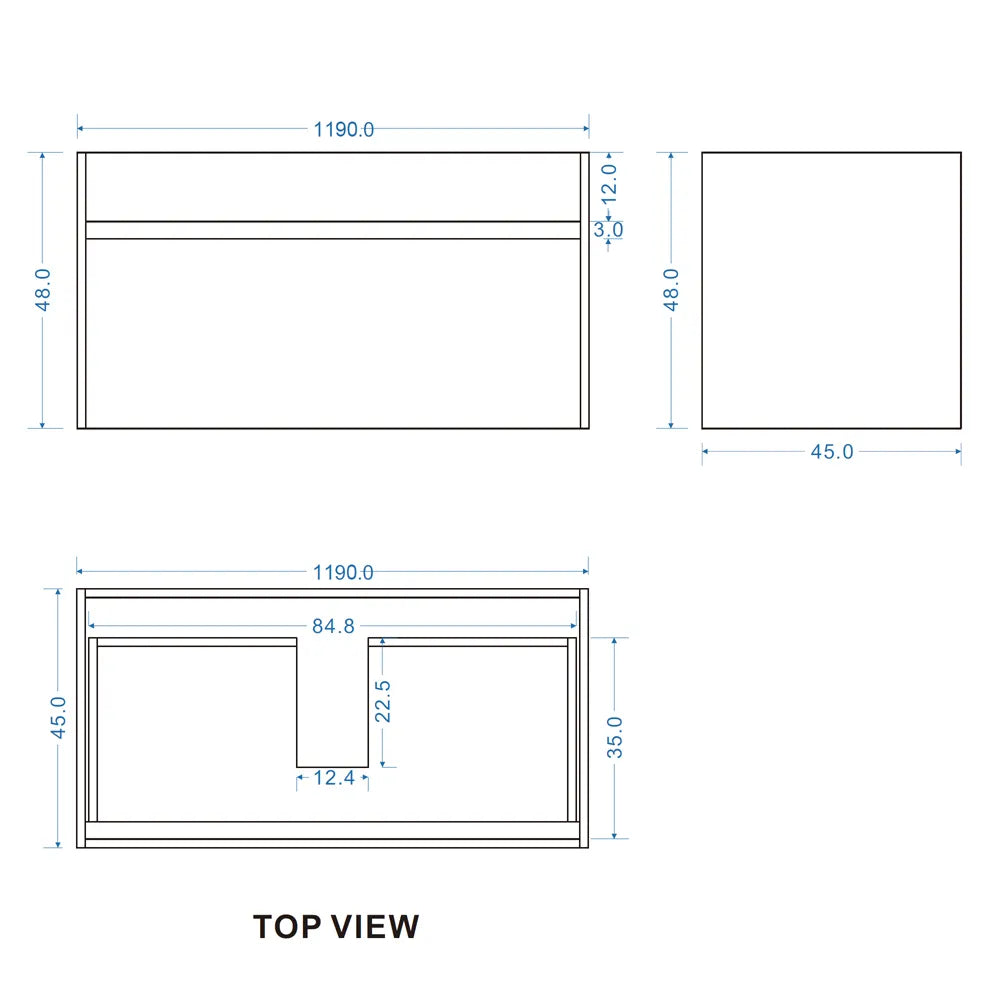 NATURAL OAK PLYWOOD WALL HUNG VANITY | 1200MM | DOUBLE BASIN | DN - The Tile Collection™