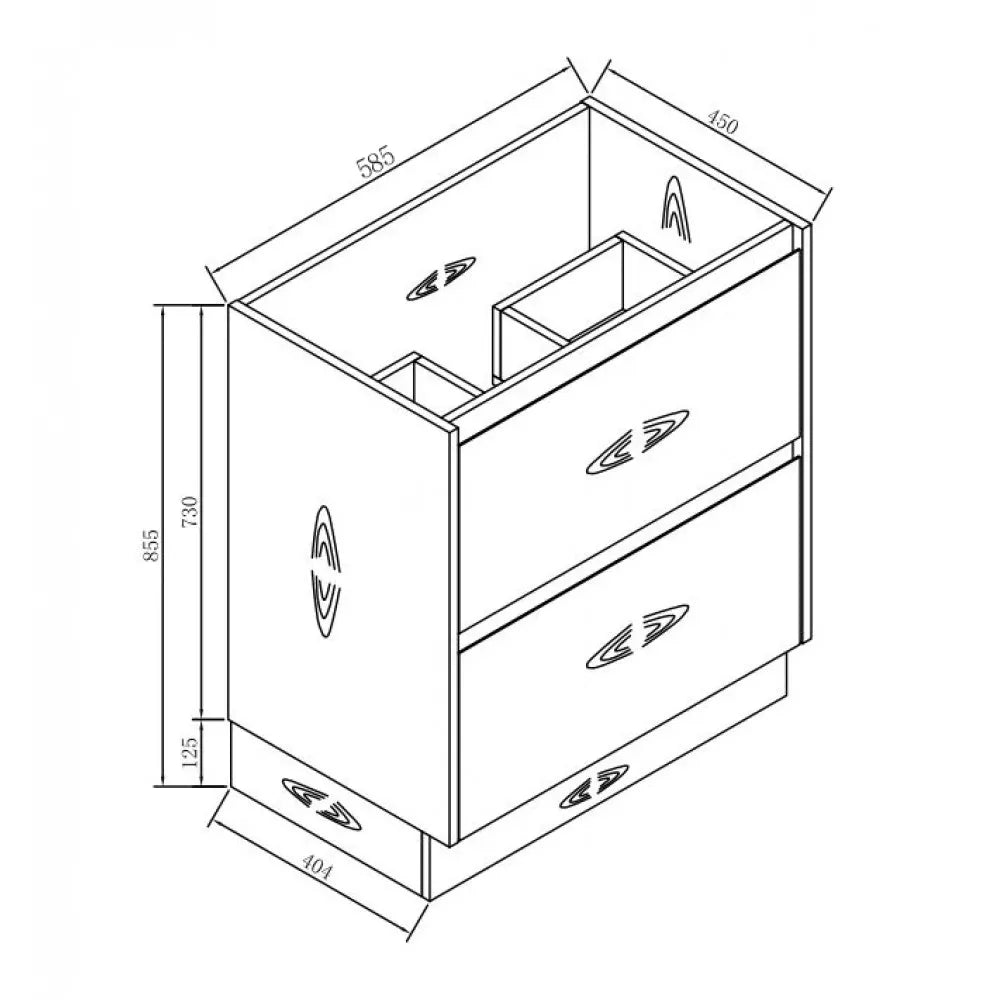 600MM POLO LIGHT OAK PLYWOOD FLOORSTANDING VANITY WITH CERAMIC TOP - The Tile Collection™