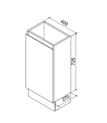 400MM FLUTED MATTE WHITE PLYWOOD FLOORSTANDING VANITY WITH CERAMIC TOP