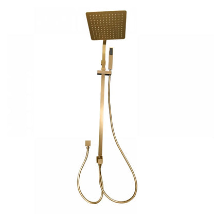 FUSION SQUARE TWIN RAINFALL SHOWER COLUMN WITH UNIVERSAL WATER INLET - 5 COLOURS