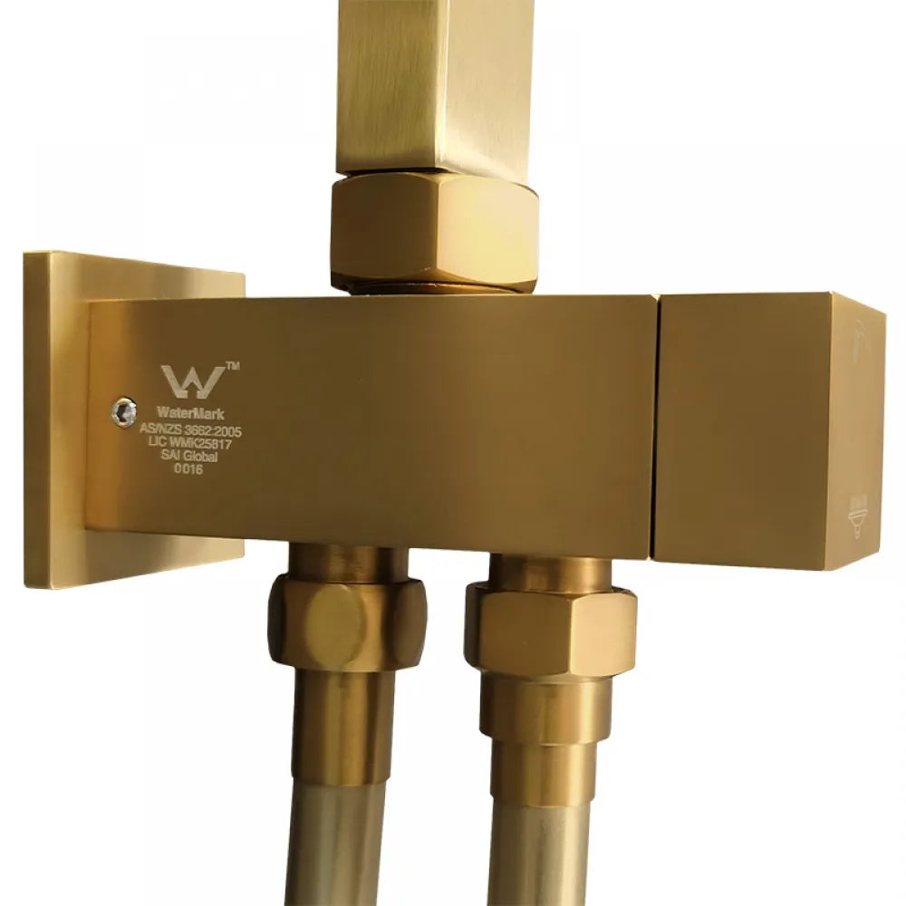 FUSION SQUARE TWIN RAINFALL SHOWER COLUMN WITH UNIVERSAL WATER INLET - 5 COLOURS