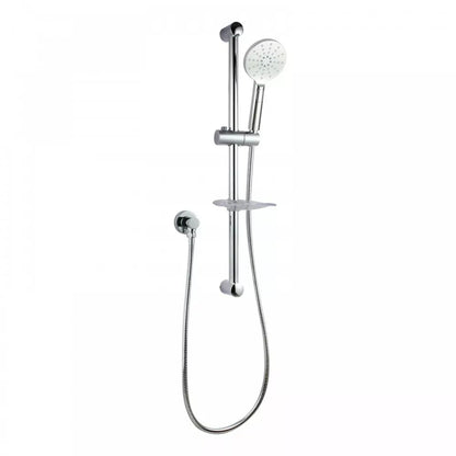 OPAL ROUND SHOWER SLIDE WITH 3 FUNCTION HAND SHOWER & SOAP DISH - CHROME