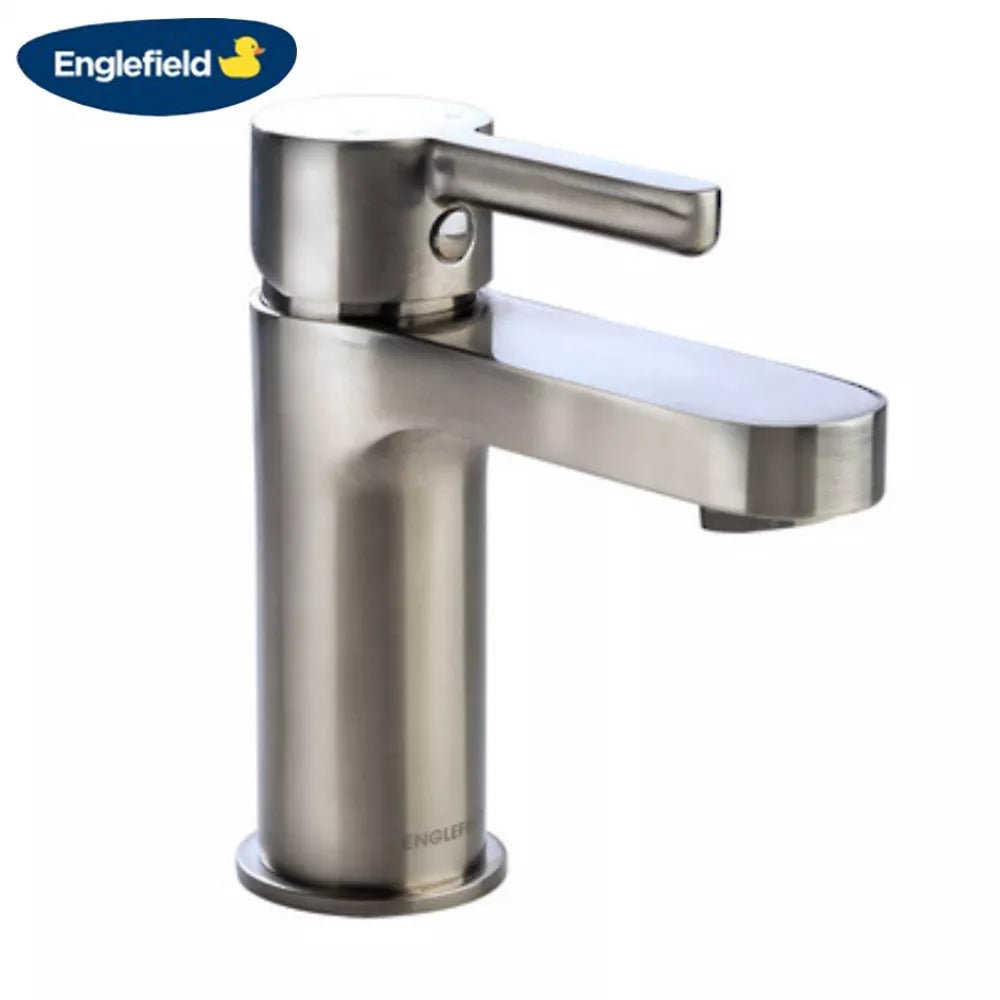 ENGLEFIELD STUDIO PIN LEVER BASIN MIXER BRUSHED NICKEL - The Tile Collection™