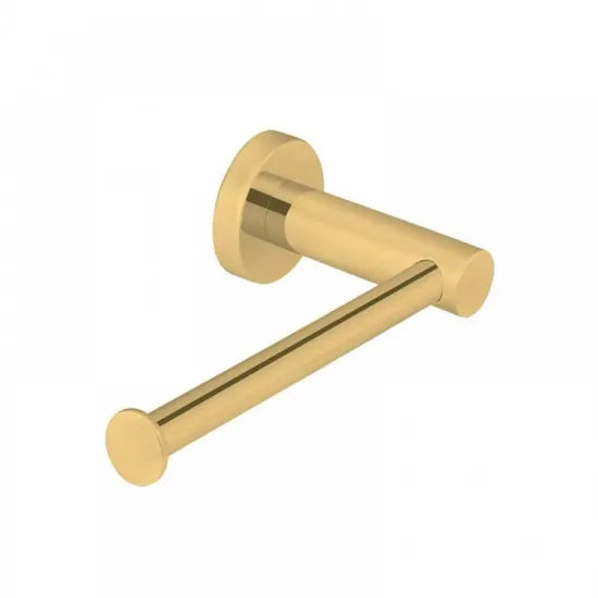 Gold Round Toilet Paper Holder - Brushed Gold / Brushed Brass