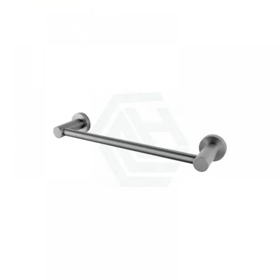 ROUND SINGLE BAR HAND TOWEL HOLDER - BRUSHED GUNMETAL