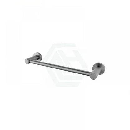 ROUND SINGLE BAR HAND TOWEL HOLDER - BRUSHED GUNMETAL