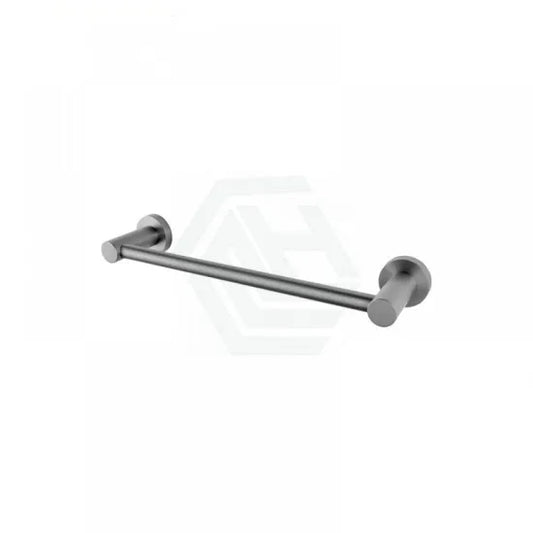 ROUND SINGLE BAR HAND TOWEL HOLDER - BRUSHED GUNMETAL