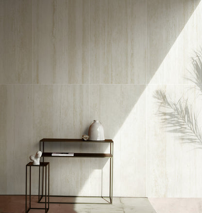 ARTISAN TRAVERTINE BEIGE PORCELAIN MATTE TILE 600X600MM - $59/SQM - The Tile Collection™
