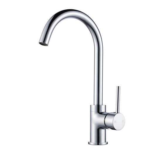 OPAL CLASSIC ROUND GOOSENECK KITCHEN SINK TAP - CHROME - The Tile Collection™