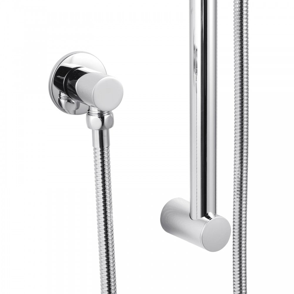 OPAL ROUND CHROME SHOWER SLIDE WITH SOAP DISH