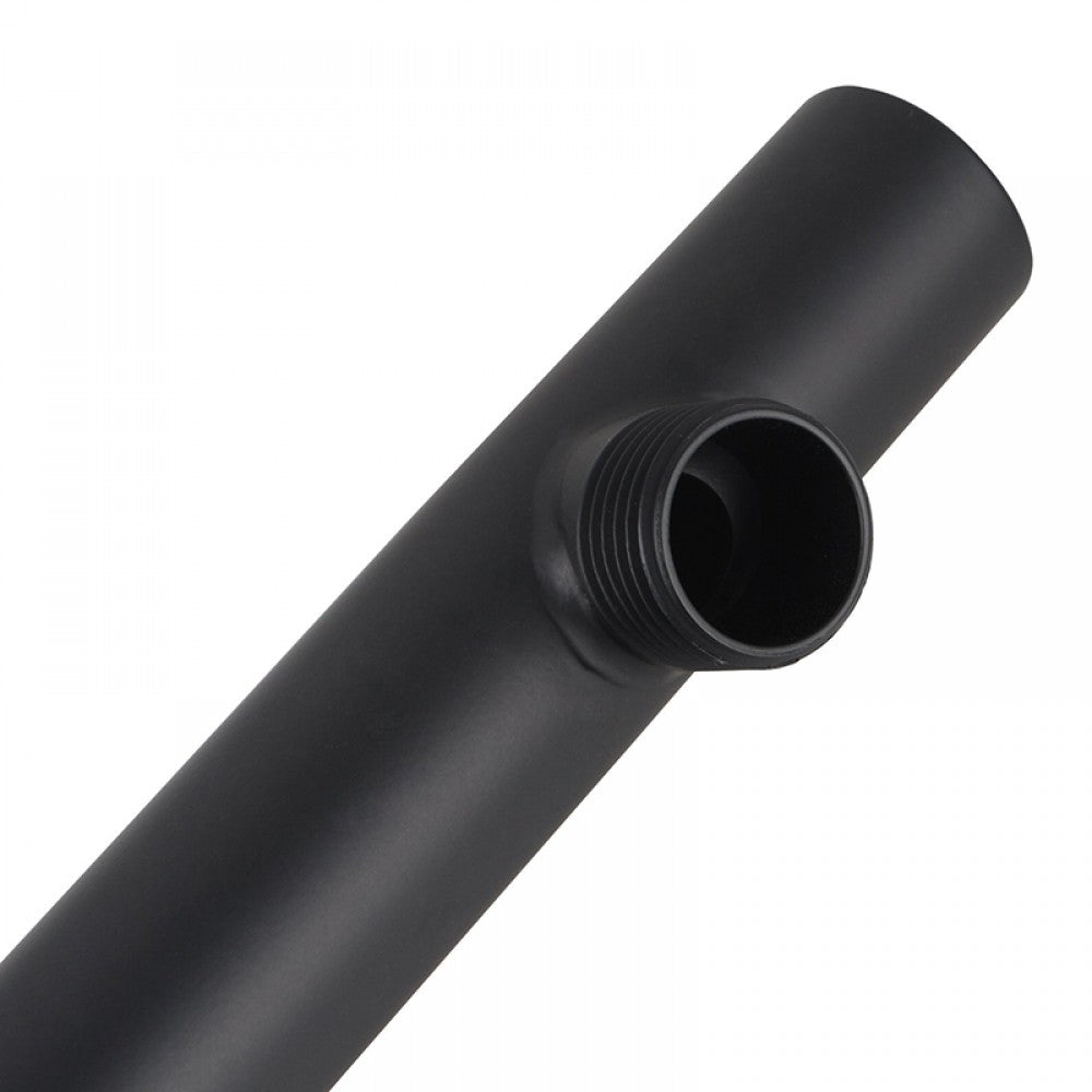 OPAL ROUND BLACK GOOSENECK WALL MOUNT SHOWER ARM 330MM - The Tile Collection™