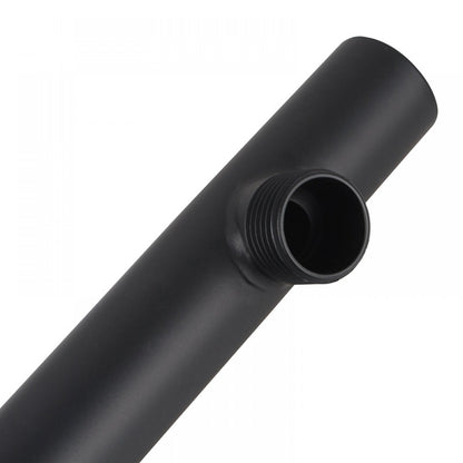 OPAL ROUND BLACK GOOSENECK WALL MOUNT SHOWER ARM 330MM - The Tile Collection™