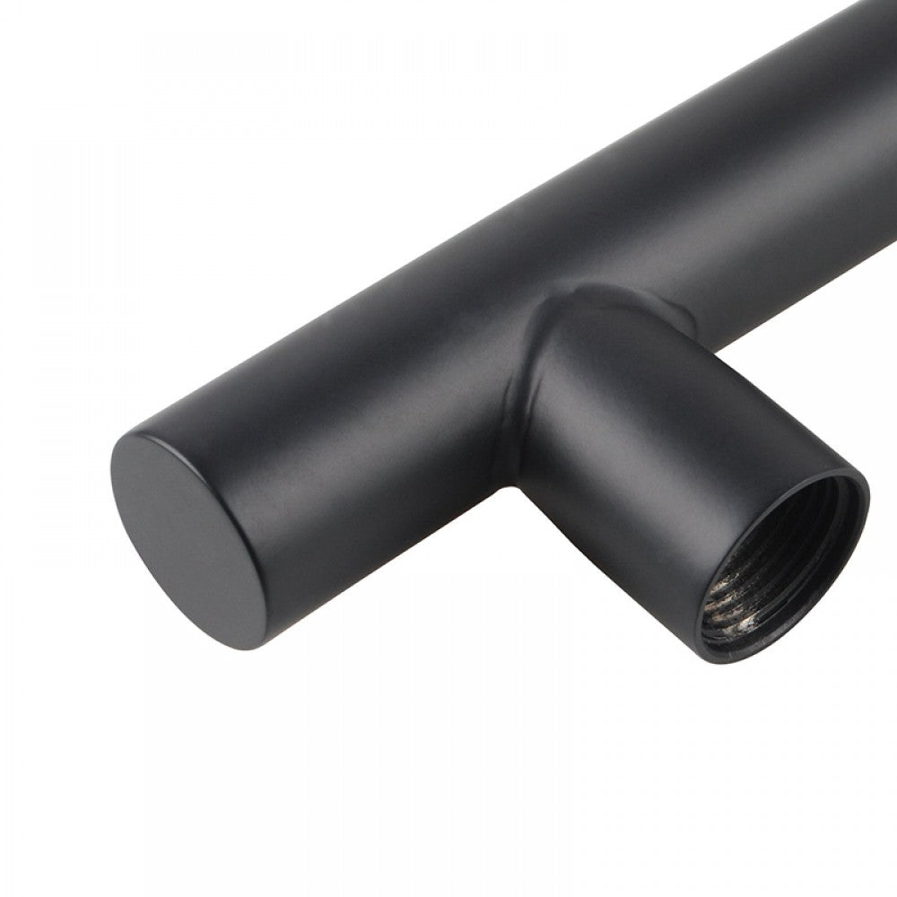 OPAL ROUND BLACK GOOSENECK WALL MOUNT SHOWER ARM 330MM - The Tile Collection™