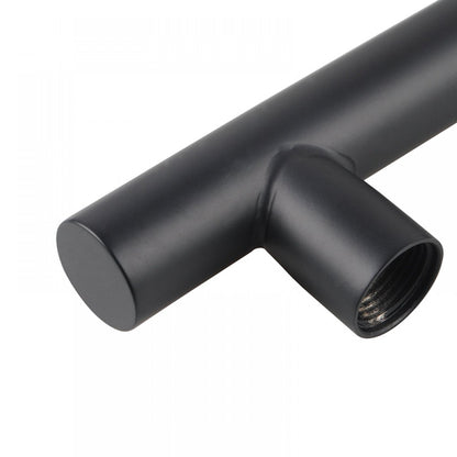 OPAL ROUND BLACK GOOSENECK WALL MOUNT SHOWER ARM 330MM - The Tile Collection™