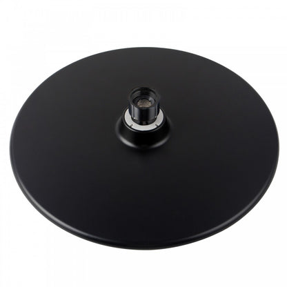 BLACK ROUND RAINFALL SHOWER HEAD 230MM