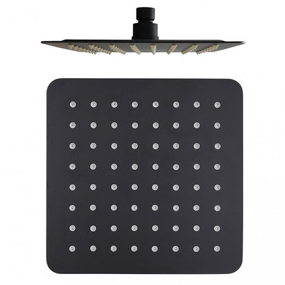 FUSION SQUARE ULTRA SLIM STAINLESS STEEL RAIN SHOWER HEAD - 4 COLOURS