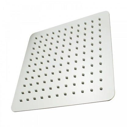 FUSION SQUARE ULTRA SLIM STAINLESS STEEL RAIN SHOWER HEAD - 4 COLOURS