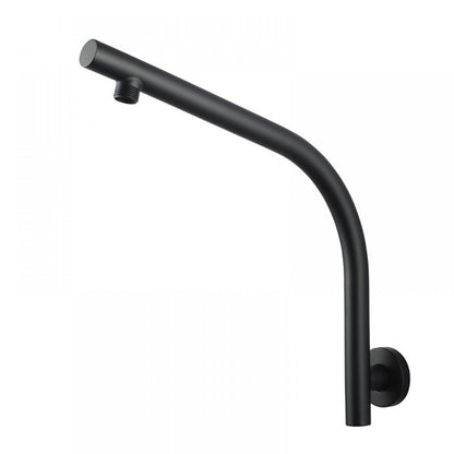 OPAL ROUND BLACK GOOSENECK WALL MOUNT SHOWER ARM 330MM - The Tile Collection™