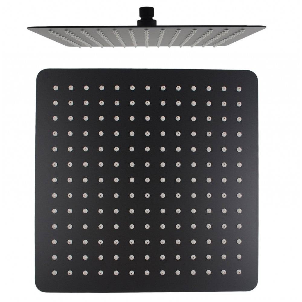 FUSION SQUARE ULTRA SLIM STAINLESS STEEL RAIN SHOWER HEAD - 4 COLOURS - The Tile Collection™