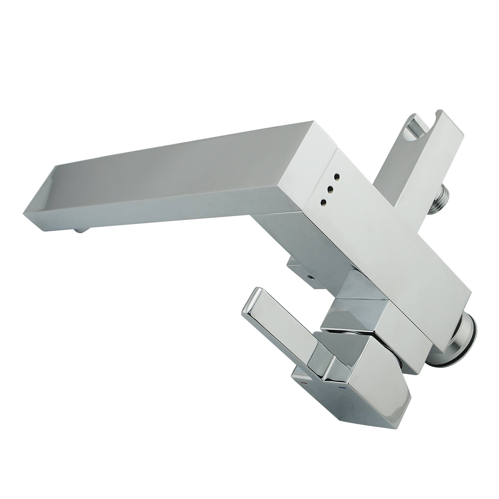 FUSION SQUARE FREESTANDING BATH FILLER & MIXER WITH HANDHELD SHOWER - 2 COLOURS - The Tile Collection™
