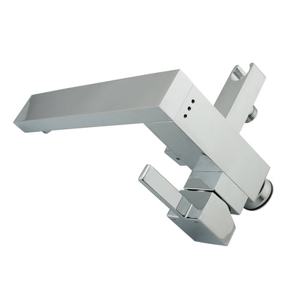 FUSION SQUARE FREESTANDING BATH FILLER & MIXER WITH HANDHELD SHOWER - 2 COLOURS - The Tile Collection™