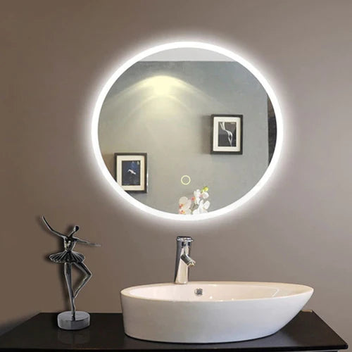 600MM ROUND LED MIRROR WITH MOTION SENSOR | DEMISTER | 3 COLOUR LIGHTS | 15MM RIM - The Tile Collection™