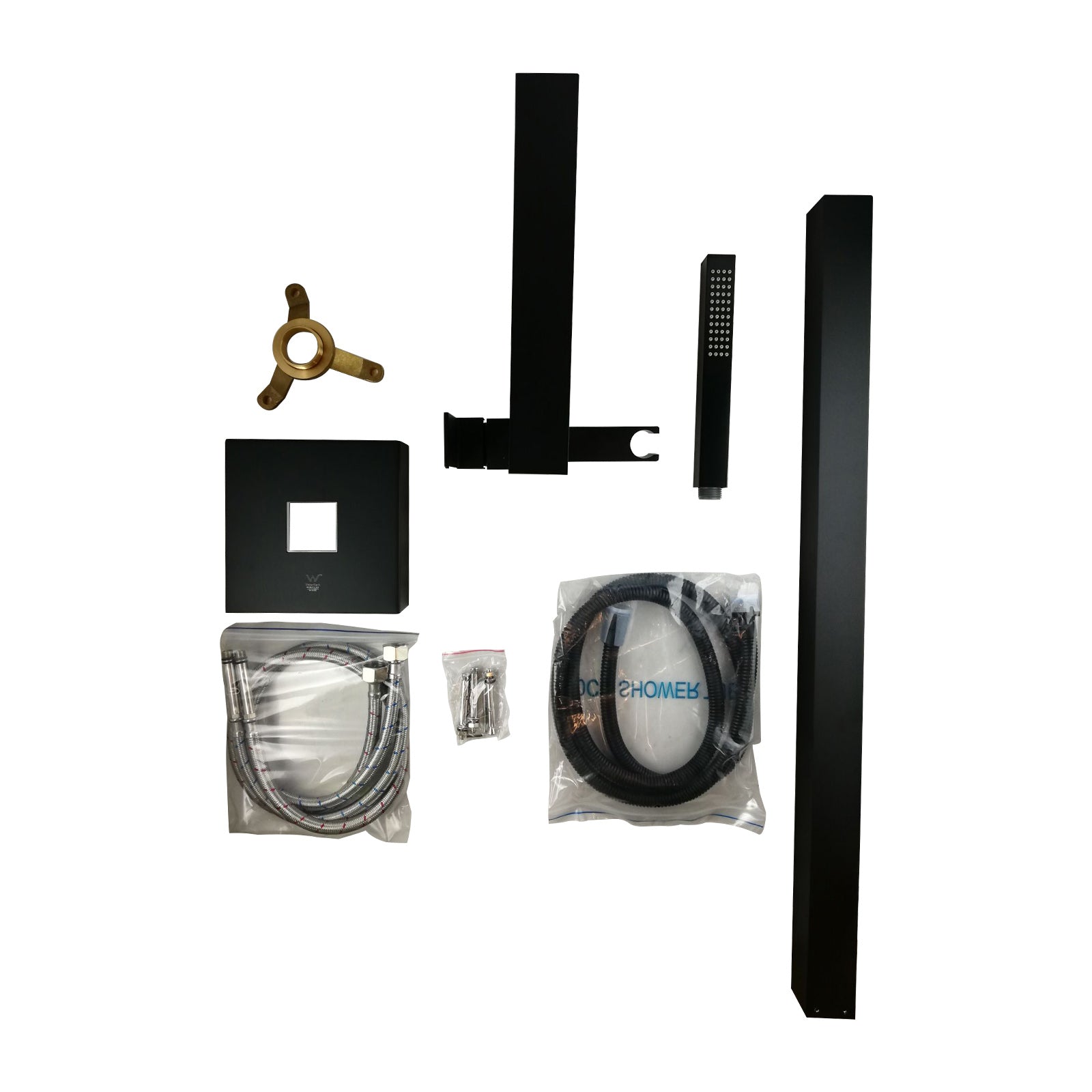 FUSION SQUARE FREESTANDING BATH FILLER & MIXER WITH HANDHELD SHOWER - 2 COLOURS - The Tile Collection™