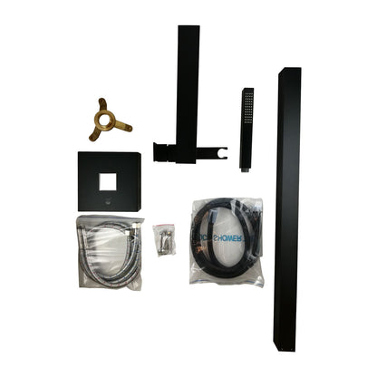 FUSION SQUARE FREESTANDING BATH FILLER & MIXER WITH HANDHELD SHOWER - 2 COLOURS - The Tile Collection™