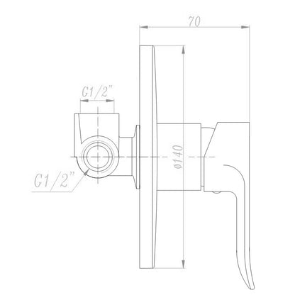 CLASSIC ROUND CHROME MIXER - The Tile Collection™