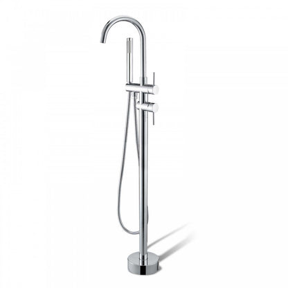 OPAL ROUND FREESTANDING BATH FILLER WITH HANDHELD SHOWER - 2 COLOURS - The Tile Collection™