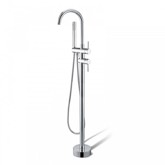OPAL ROUND FREESTANDING BATH FILLER WITH HANDHELD SHOWER - 2 COLOURS