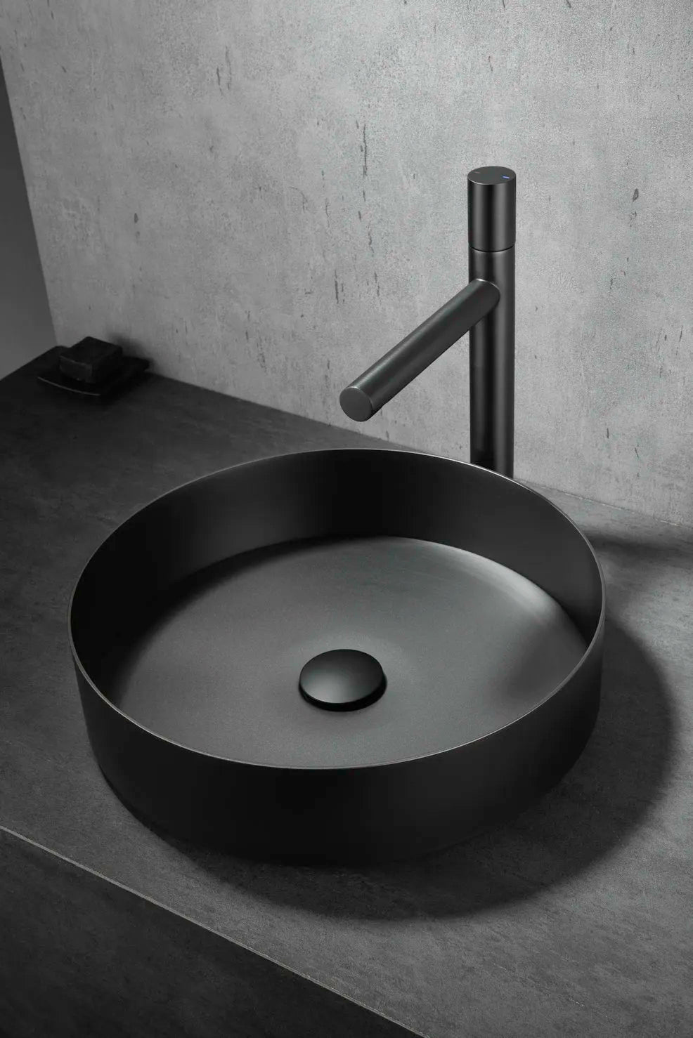 OPAL 400MM ROUND STAINLESS STEEL VESSEL BASIN - BLACK - The Tile Collection™