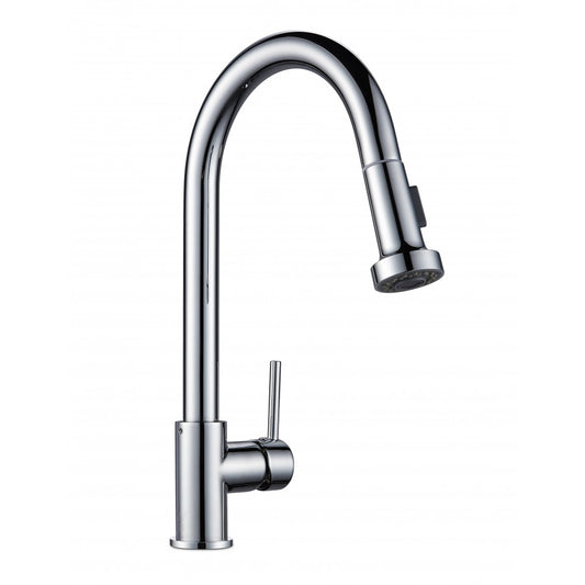 OPAL GOOSENECK PULLOUT KITCHEN SINK MIXER - CHROME - The Tile Collection™