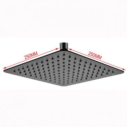 FUSION SQUARE ULTRA SLIM STAINLESS STEEL RAIN SHOWER HEAD - 4 COLOURS