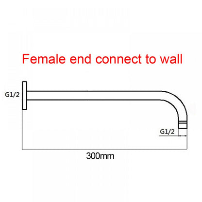 OPAL ROUND WALL MOUNT SHOWER ARM 400MM - 2 COLOURS - The Tile Collection™