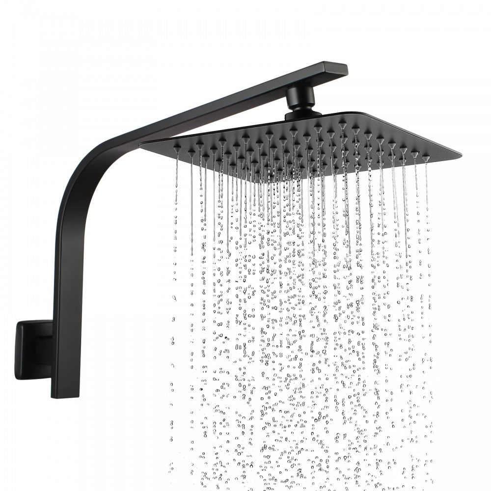 FUSION SQUARE ULTRA SLIM STAINLESS STEEL RAIN SHOWER HEAD - 4 COLOURS