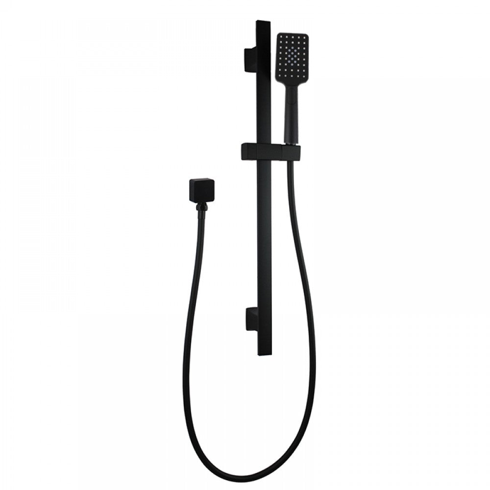 FUSION SLIM SQUARE SHOWER SLIDE WITH 3 FUNCTION HANDHELD SHOWER - 2 COLOURS - The Tile Collection™