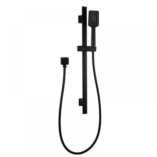 FUSION SLIM SQUARE SHOWER SLIDE WITH 3 FUNCTION HANDHELD SHOWER - 2 COLOURS - The Tile Collection™