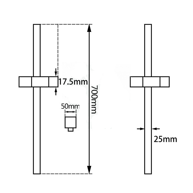FUSION SLIM SQUARE SHOWER SLIDE WITH 3 FUNCTION HANDHELD SHOWER - 2 COLOURS - The Tile Collection™